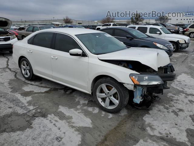 2014 Volkswagen Passat Se White vin: 1VWBS7A34EC040539