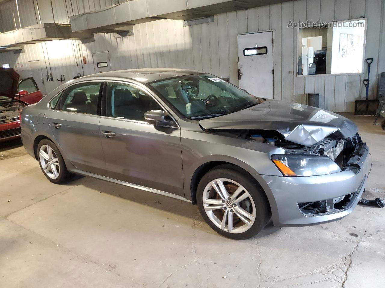 2014 Volkswagen Passat Se Gray vin: 1VWBS7A35EC051467