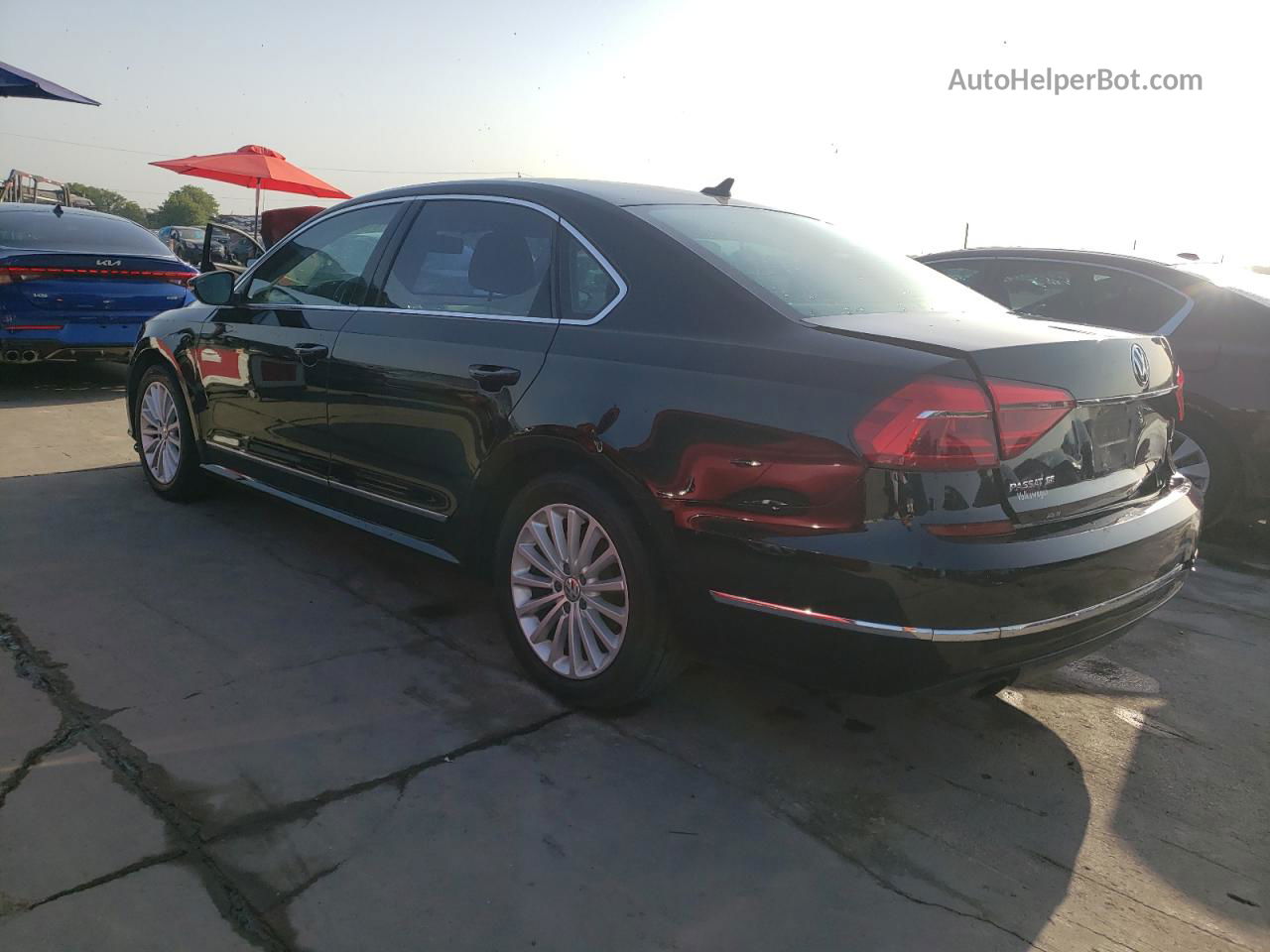 2016 Volkswagen Passat Se Черный vin: 1VWBS7A35GC005897