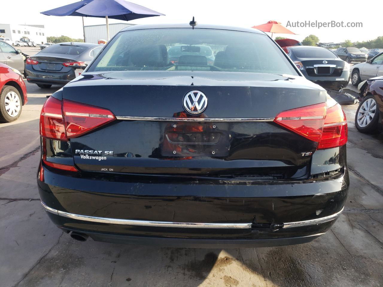 2016 Volkswagen Passat Se Черный vin: 1VWBS7A35GC005897