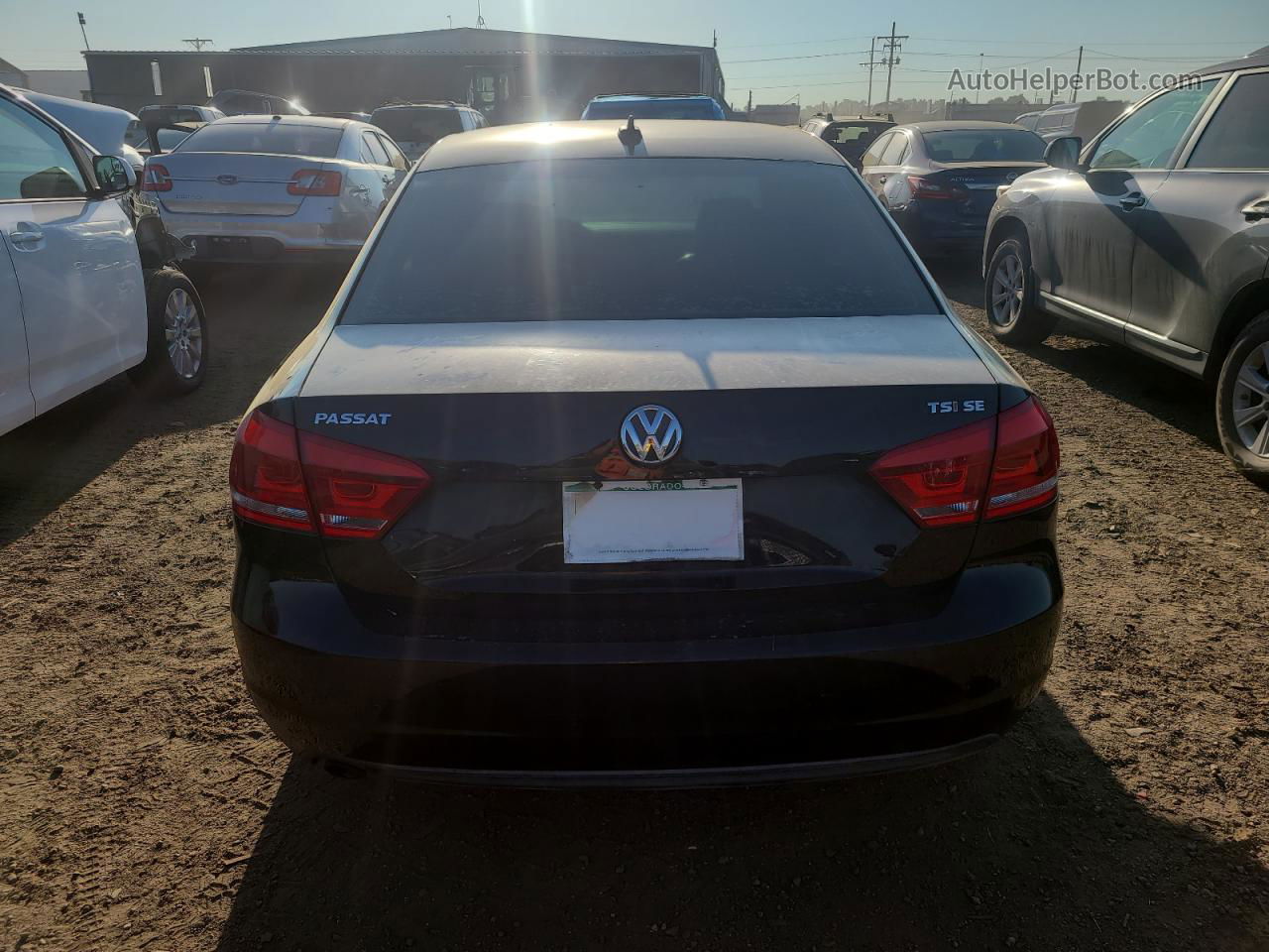 2014 Volkswagen Passat Se Черный vin: 1VWBS7A36EC054197