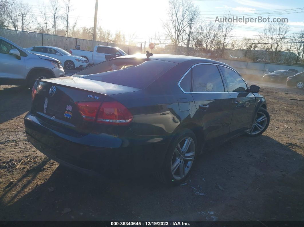 2014 Volkswagen Passat 1.8t Se Black vin: 1VWBS7A36EC065345