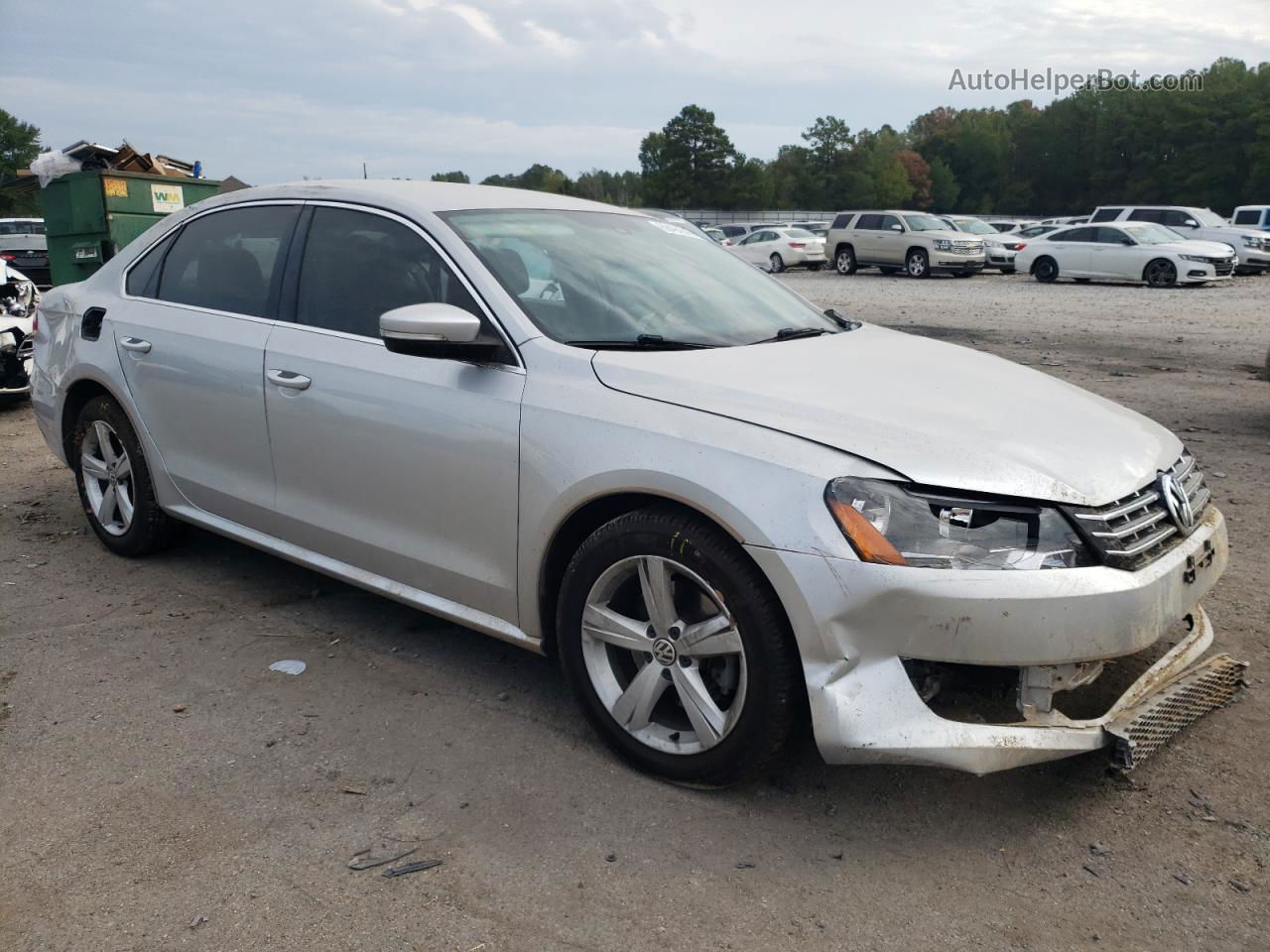 2014 Volkswagen Passat Se Silver vin: 1VWBS7A36EC118383