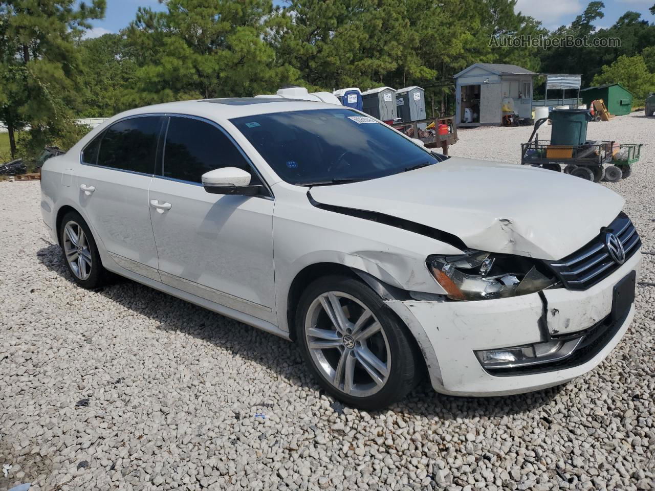 2015 Volkswagen Passat Se White vin: 1VWBS7A36FC006894