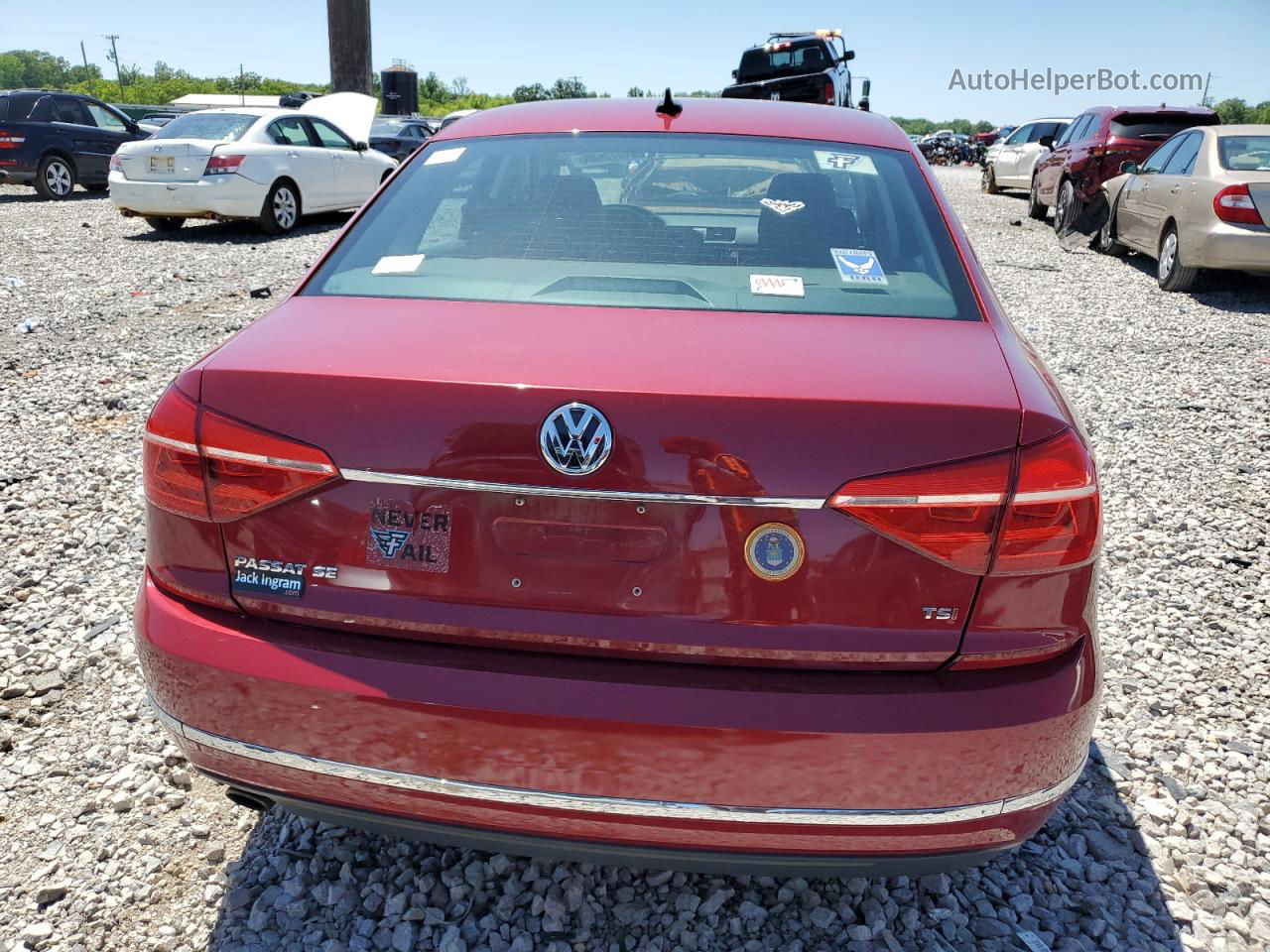 2016 Volkswagen Passat Se Burgundy vin: 1VWBS7A36GC045289