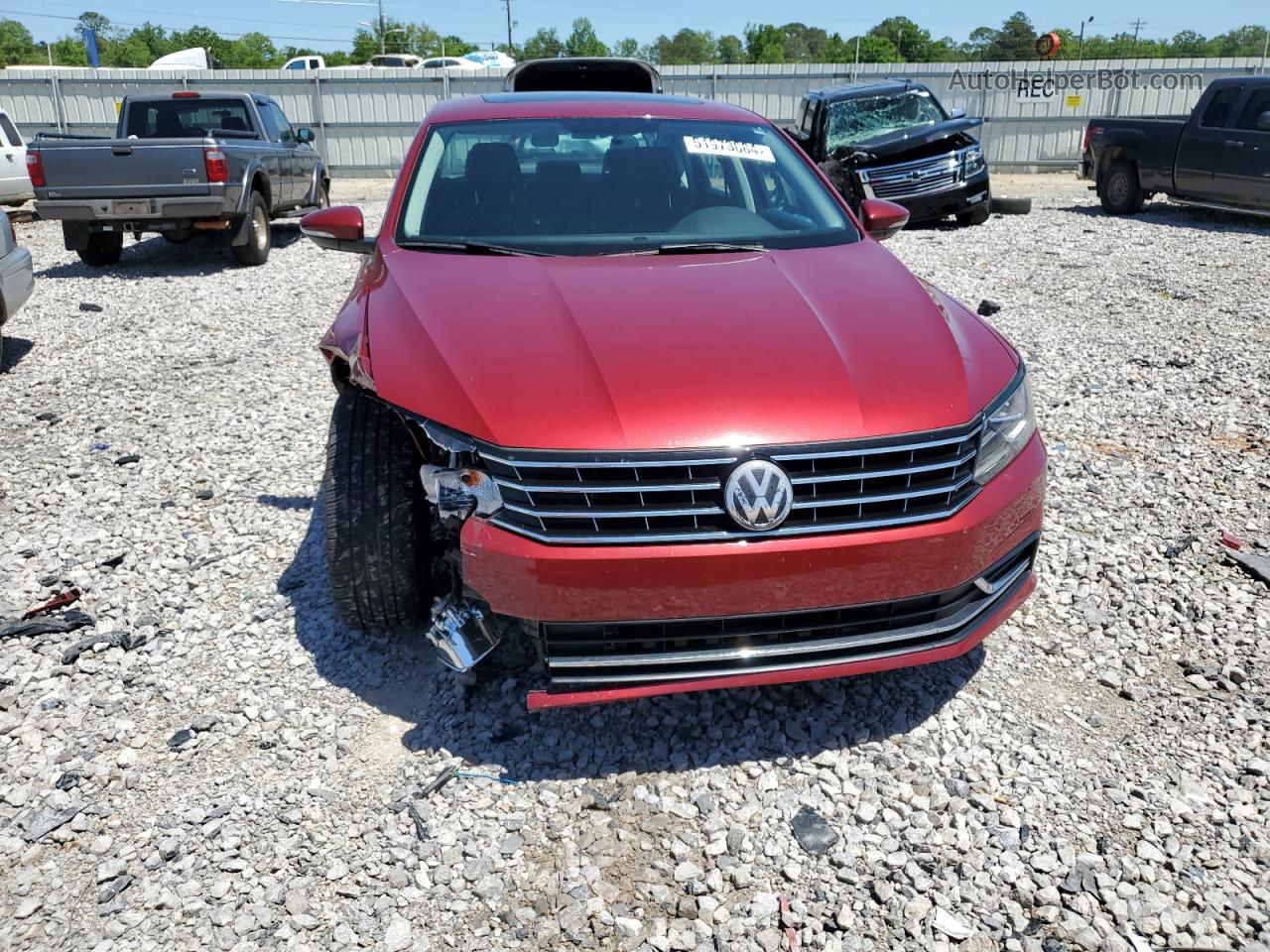 2016 Volkswagen Passat Se Burgundy vin: 1VWBS7A36GC045289