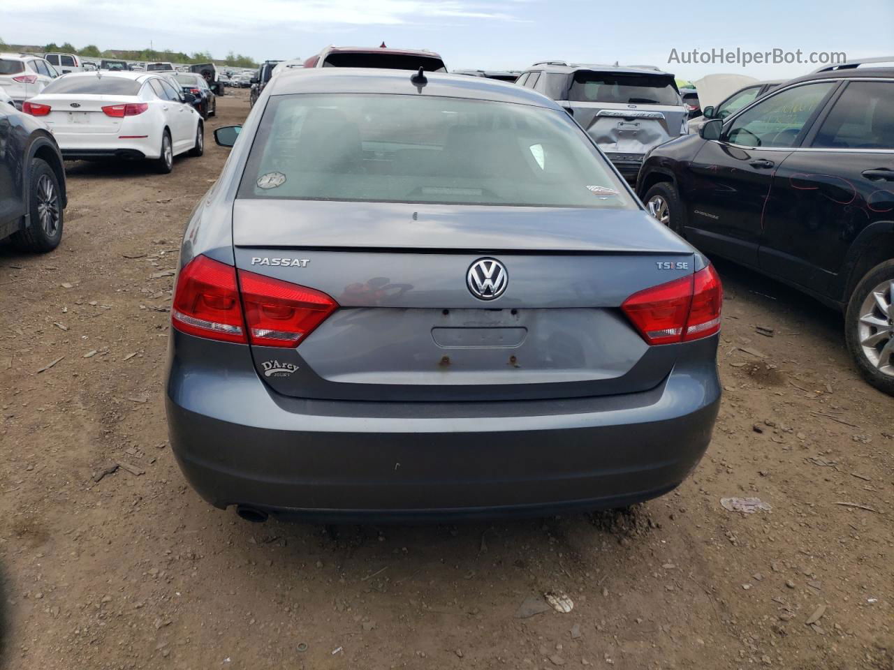 2014 Volkswagen Passat Se Gray vin: 1VWBS7A37EC054807