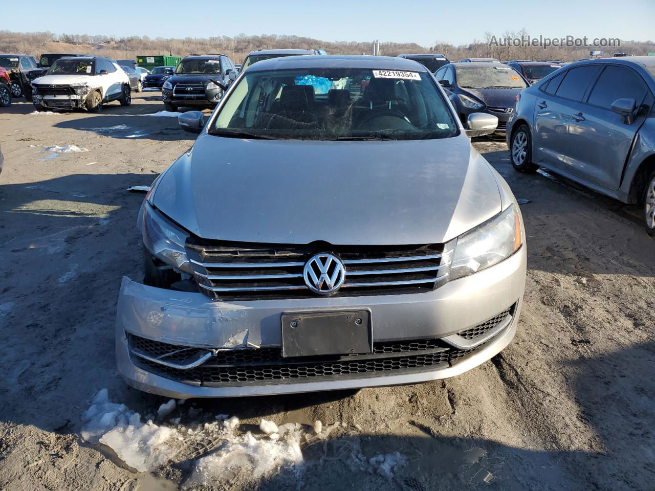 2014 Volkswagen Passat Se Silver vin: 1VWBS7A37EC060476