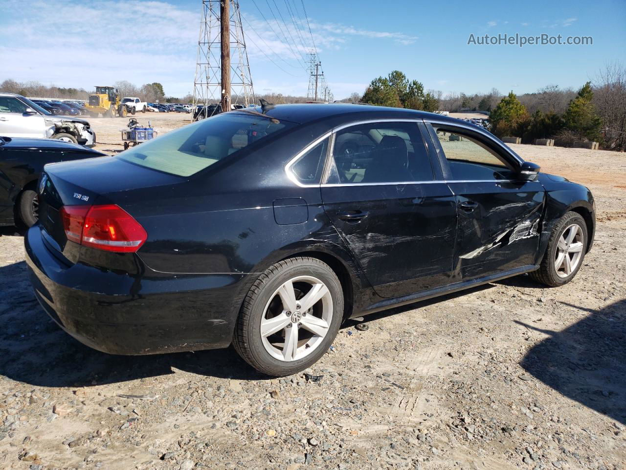 2014 Volkswagen Passat Se Black vin: 1VWBS7A37EC078346