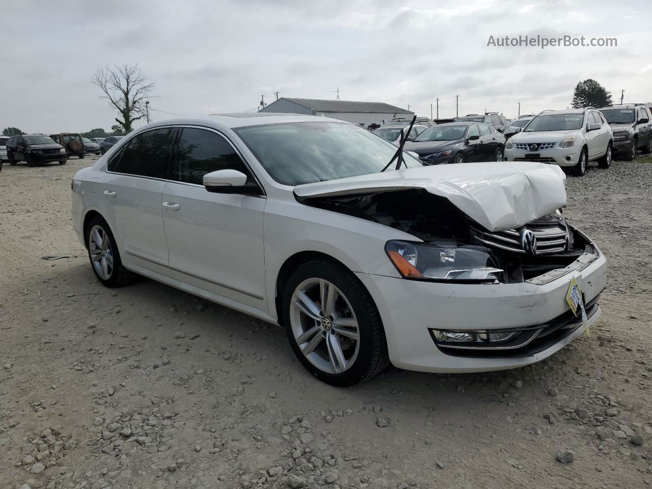 2015 Volkswagen Passat Se White vin: 1VWBS7A37FC063315