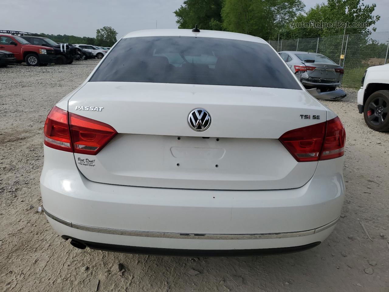 2015 Volkswagen Passat Se White vin: 1VWBS7A37FC063315