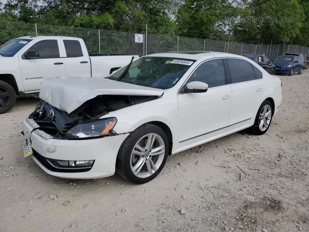 2015 Volkswagen Passat Se White vin: 1VWBS7A37FC063315