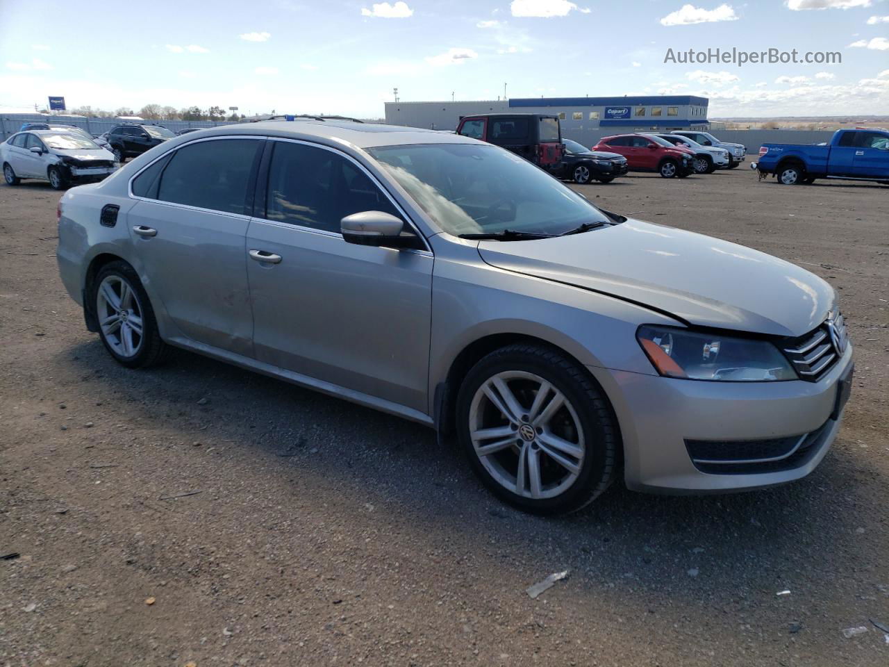 2014 Volkswagen Passat Se Silver vin: 1VWBS7A38EC043427