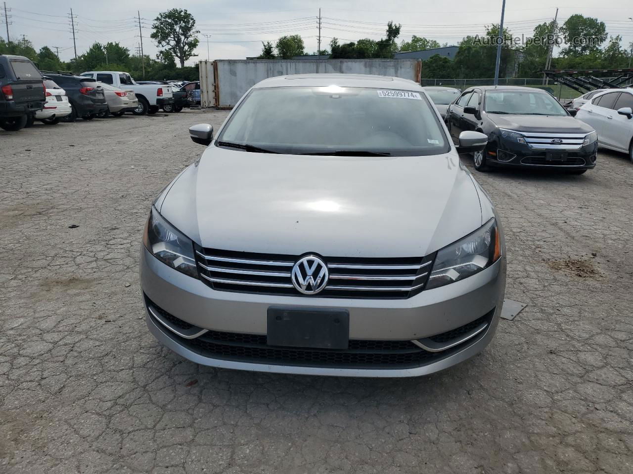 2014 Volkswagen Passat Se Silver vin: 1VWBS7A38EC103903