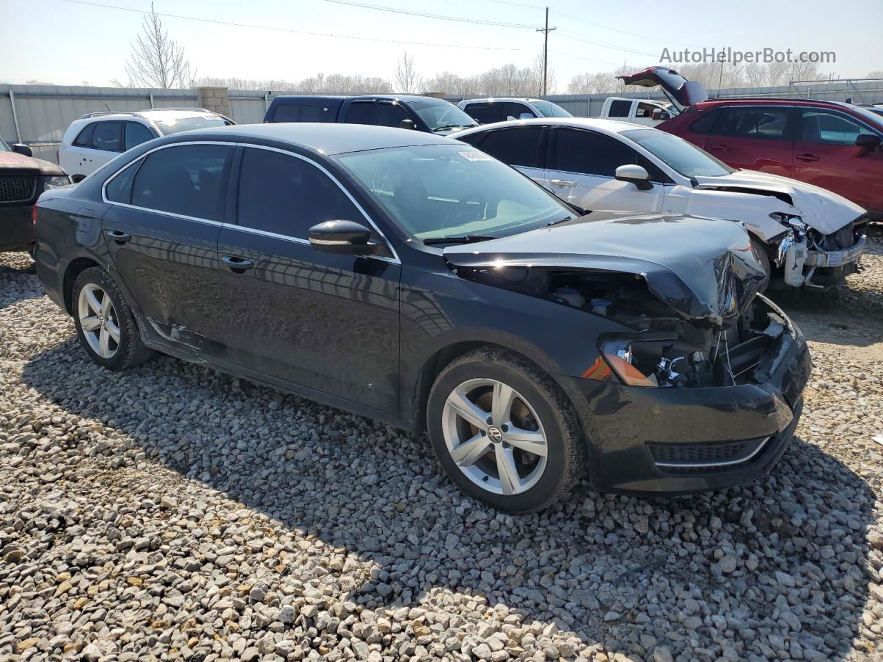 2015 Volkswagen Passat Se Черный vin: 1VWBS7A38FC006492