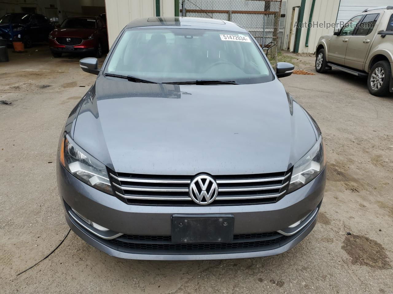 2015 Volkswagen Passat Se Gray vin: 1VWBS7A38FC122601