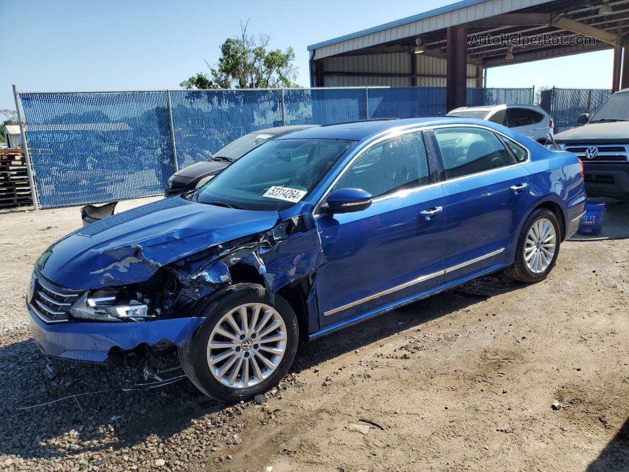 2016 Volkswagen Passat Se Blue vin: 1VWBS7A38GC034861