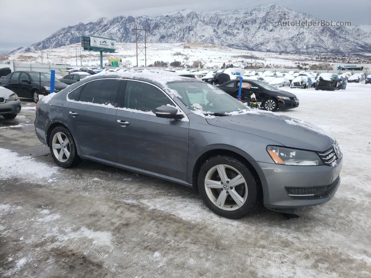 2014 Volkswagen Passat Se Gray vin: 1VWBS7A39EC094158