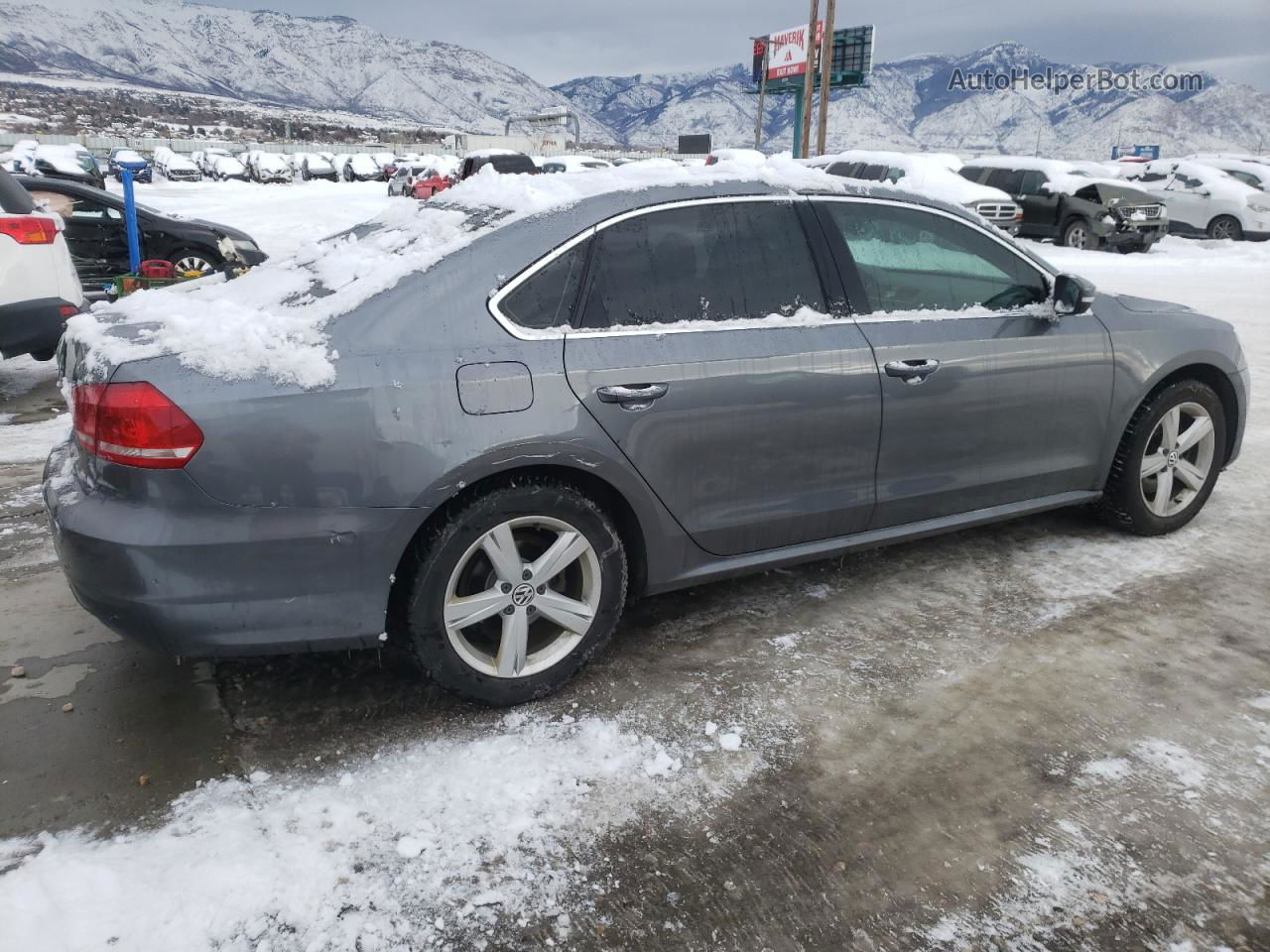 2014 Volkswagen Passat Se Gray vin: 1VWBS7A39EC094158