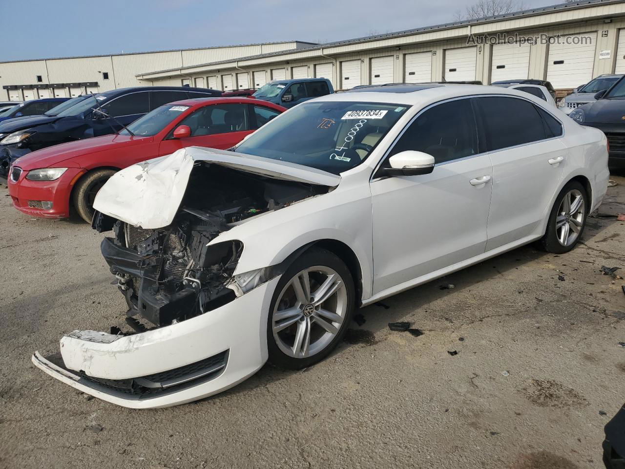 2014 Volkswagen Passat Se White vin: 1VWBS7A39EC114814