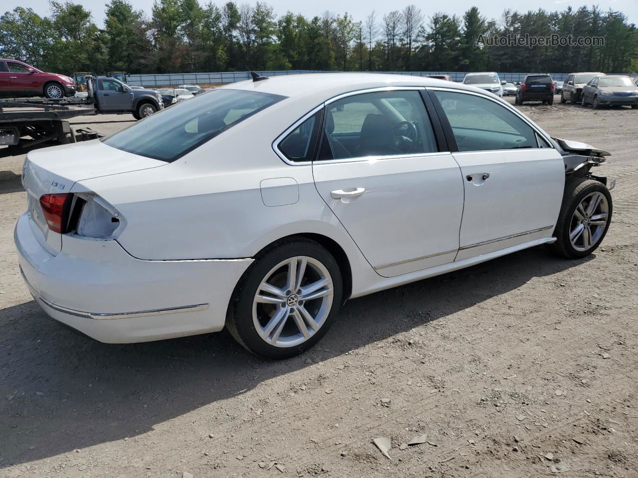 2015 Volkswagen Passat Se White vin: 1VWBS7A39FC042174