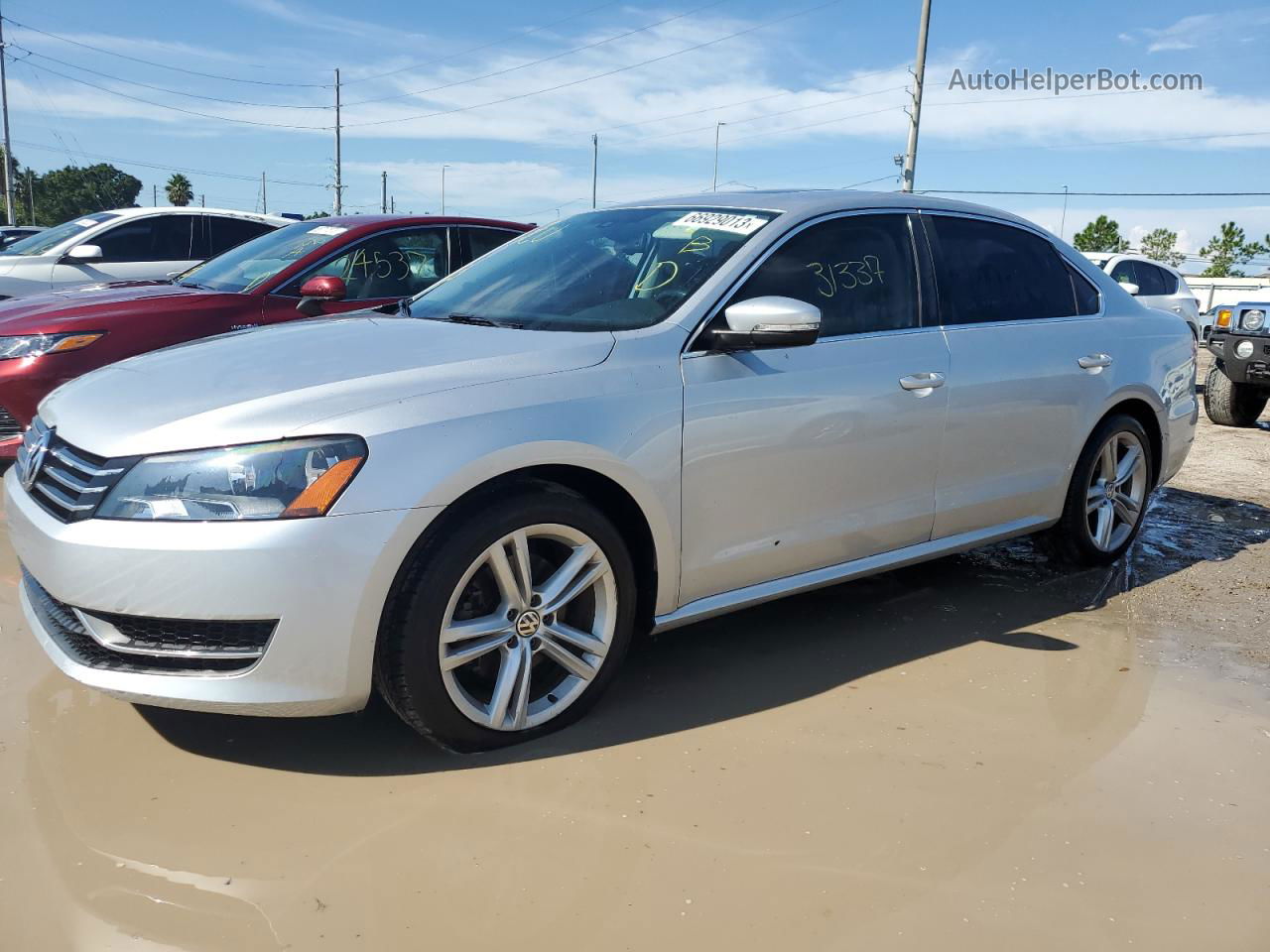 2014 Volkswagen Passat Se Silver vin: 1VWBS7A3XEC059631