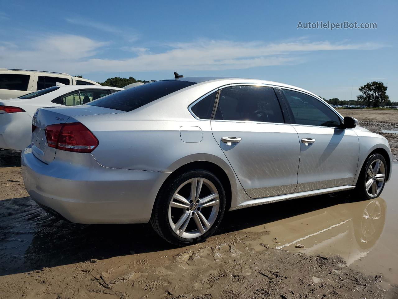 2014 Volkswagen Passat Se Silver vin: 1VWBS7A3XEC059631