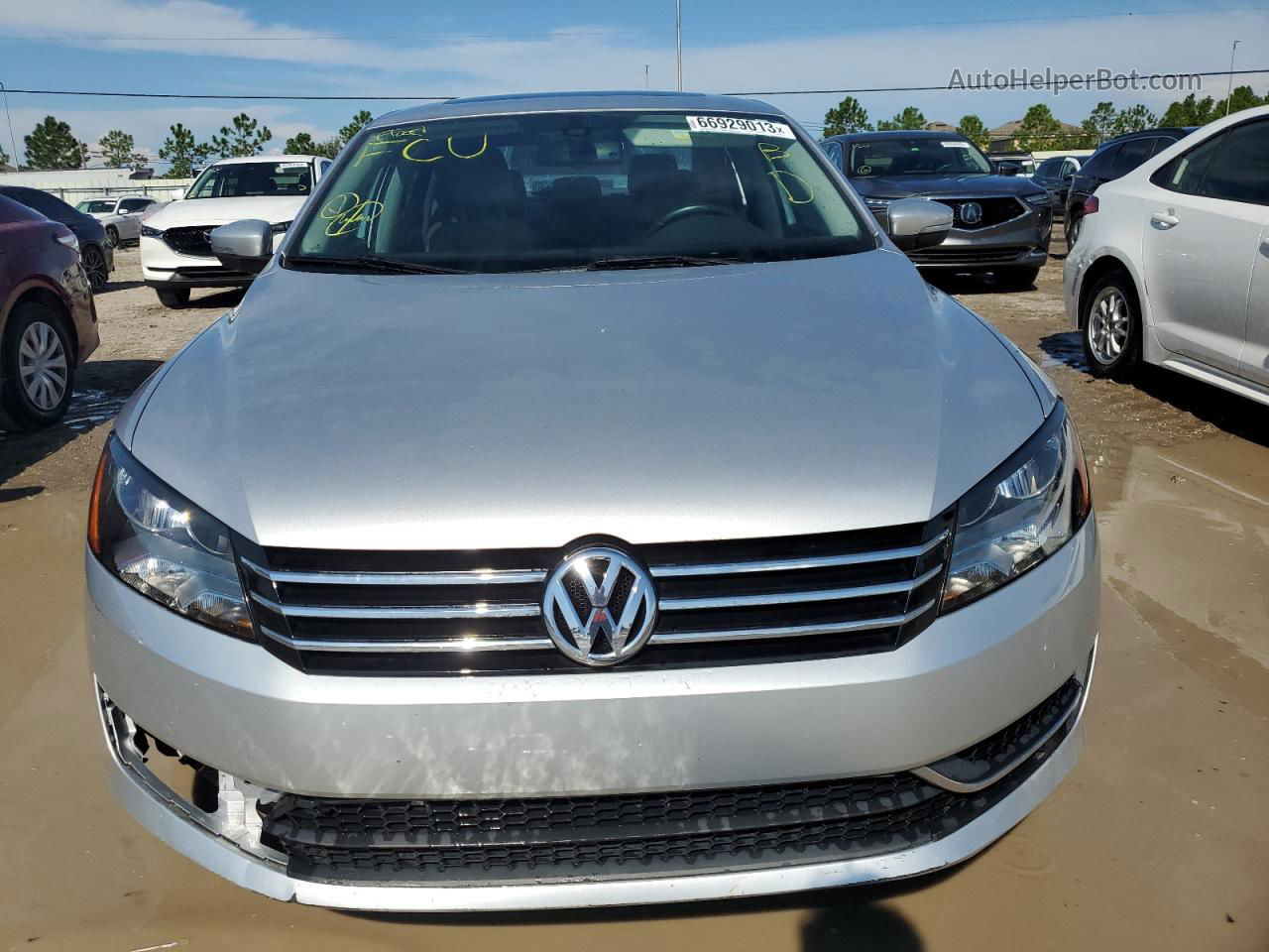 2014 Volkswagen Passat Se Silver vin: 1VWBS7A3XEC059631