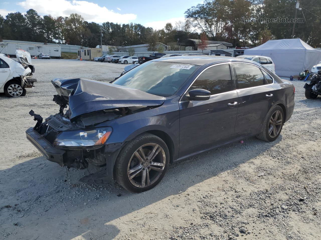 2014 Volkswagen Passat Se Blue vin: 1VWBS7A3XEC082956