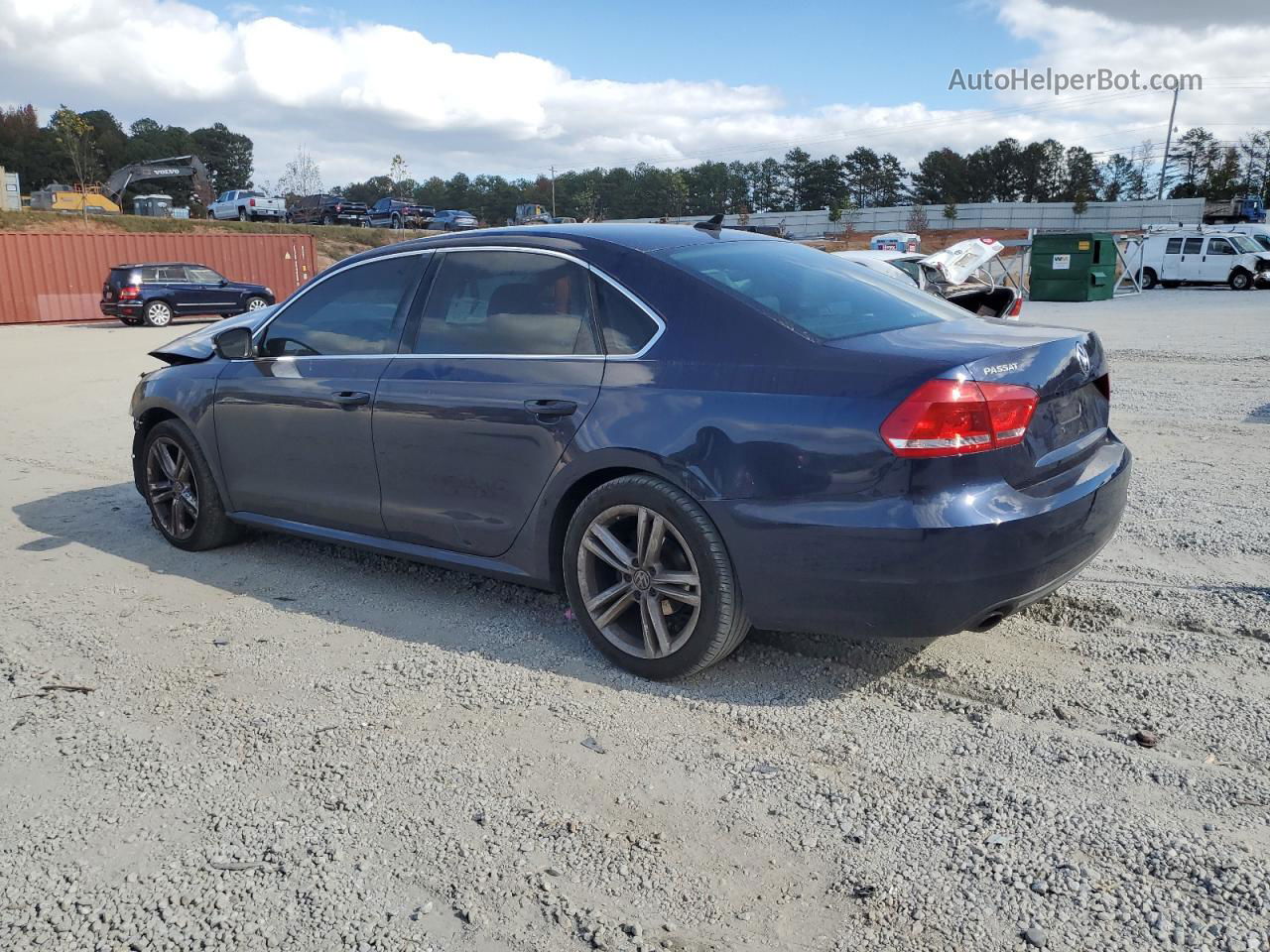 2014 Volkswagen Passat Se Blue vin: 1VWBS7A3XEC082956