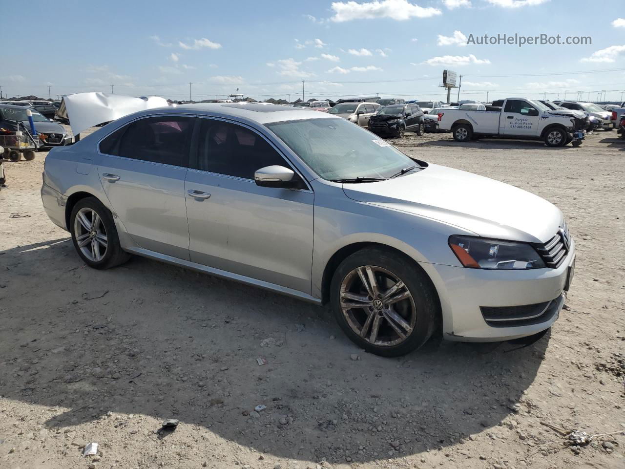 2014 Volkswagen Passat Se Silver vin: 1VWBS7A3XEC100355