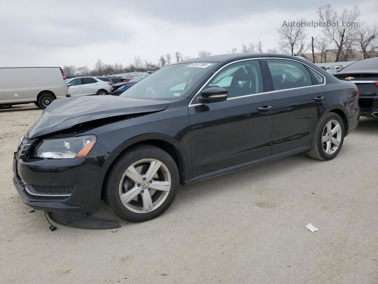 2014 Volkswagen Passat Se Black vin: 1VWBS7A3XEC115809