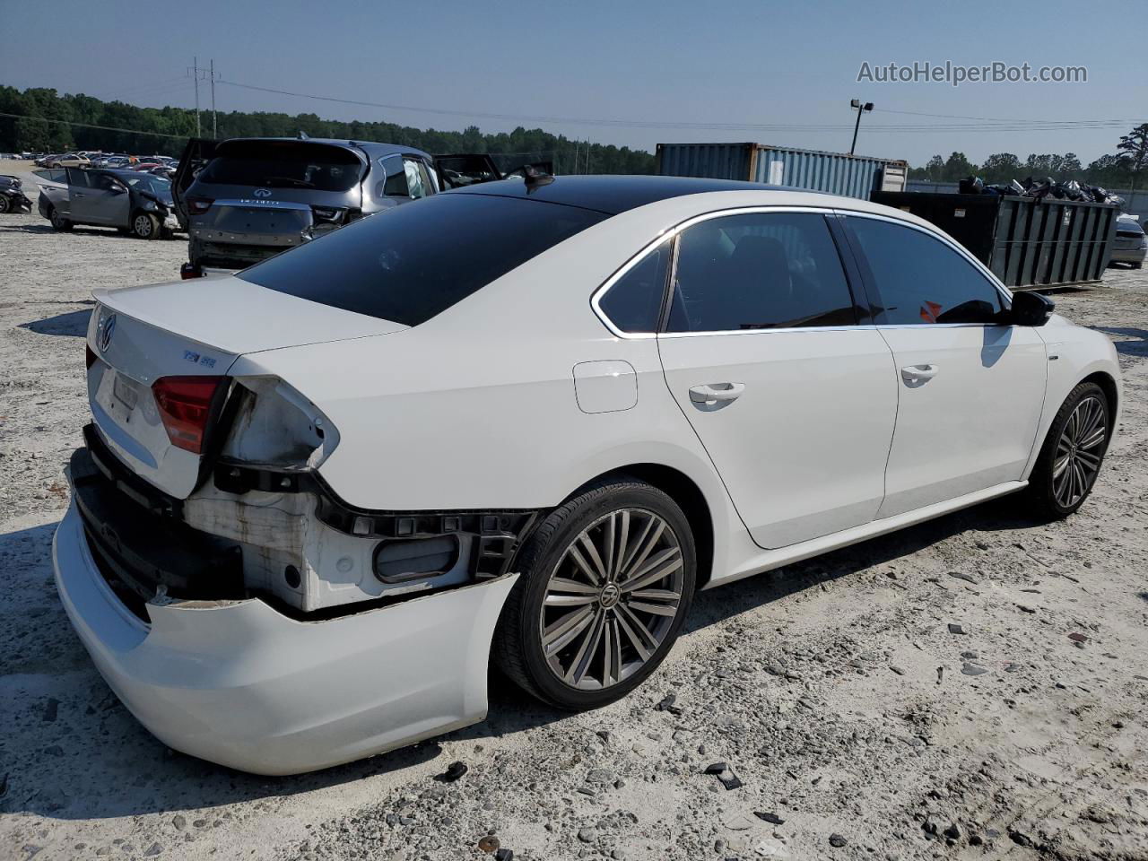 2015 Volkswagen Passat Se White vin: 1VWBS7A3XFC097684