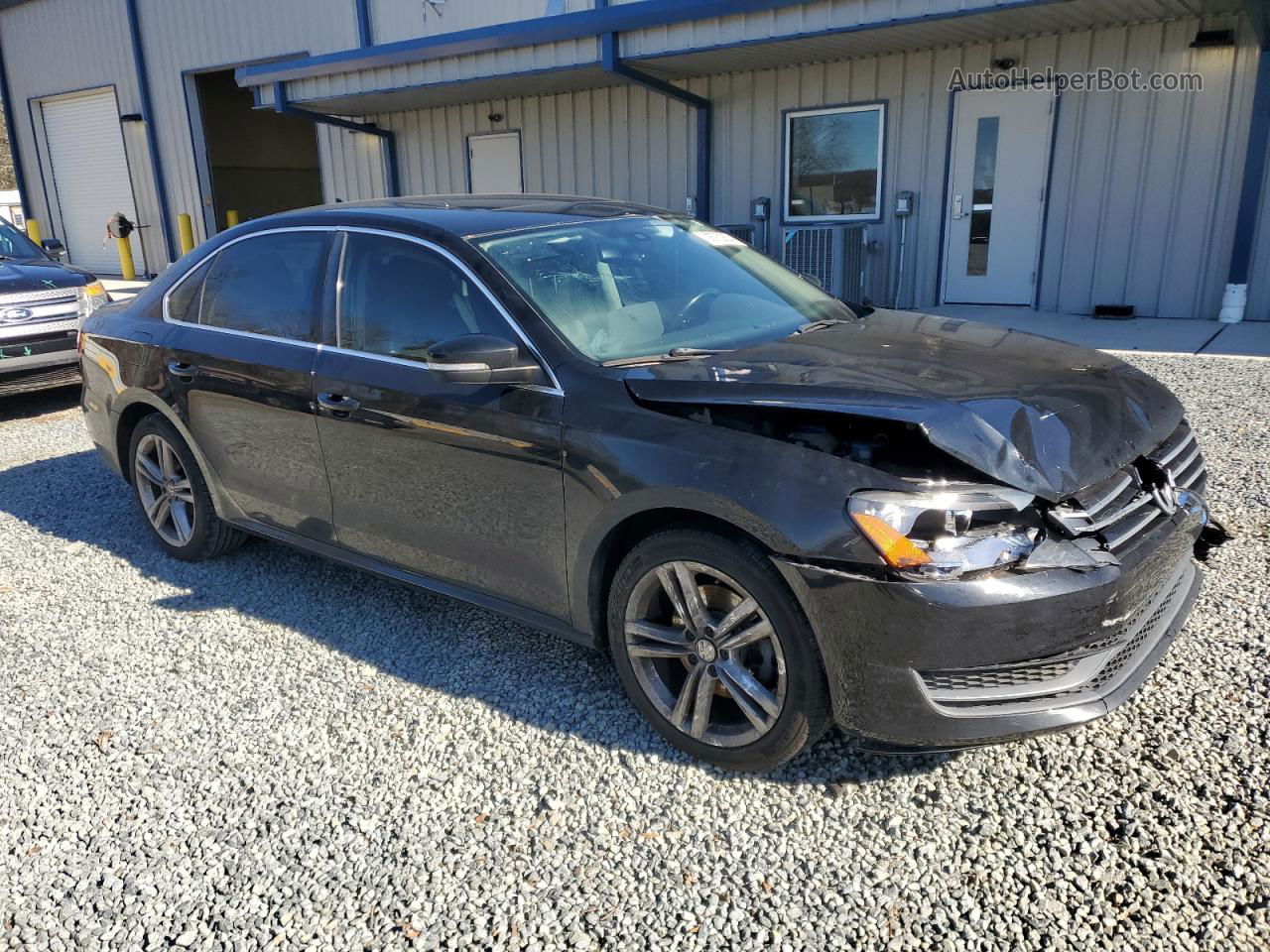 2014 Volkswagen Passat Se Черный vin: 1VWBT7A30EC068318