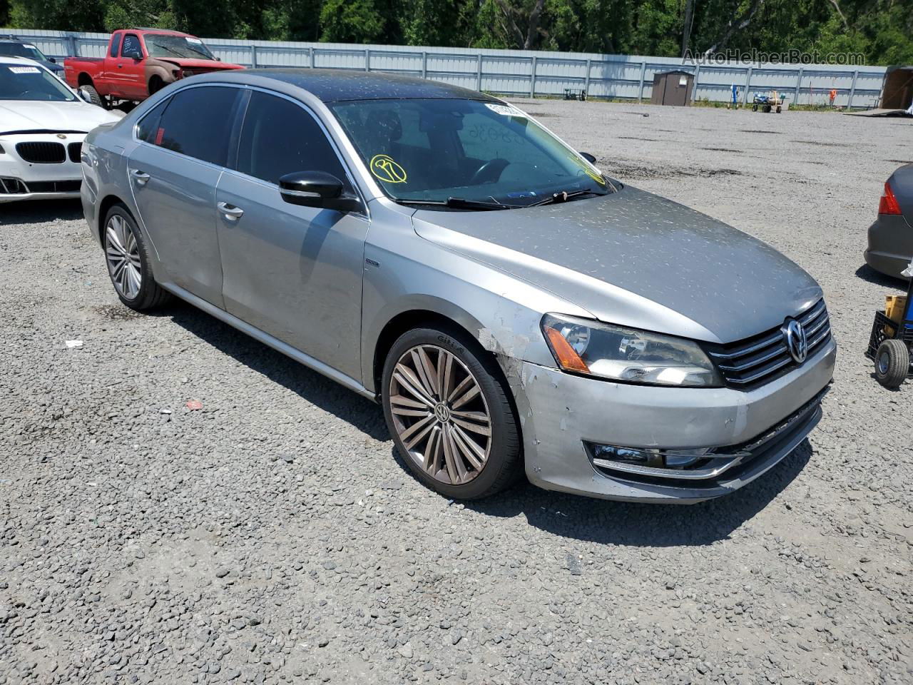 2014 Volkswagen Passat Se Silver vin: 1VWBT7A30EC101060