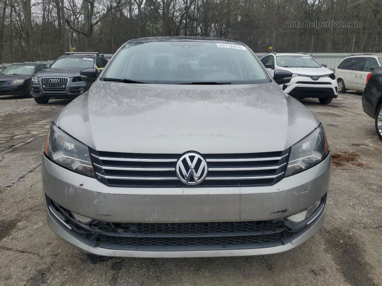 2014 Volkswagen Passat Se Серебряный vin: 1VWBT7A30EC106792