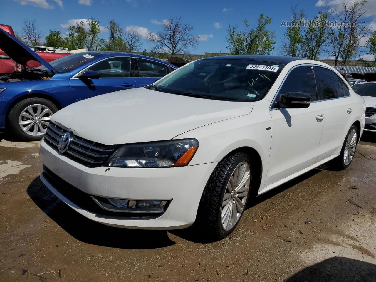 2014 Volkswagen Passat Se Белый vin: 1VWBT7A30EC117064