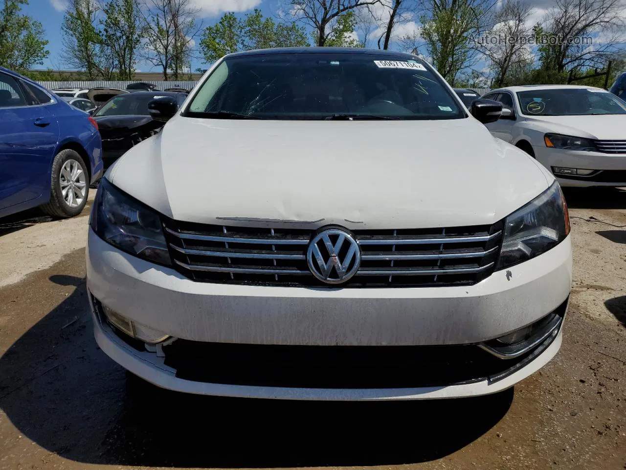 2014 Volkswagen Passat Se White vin: 1VWBT7A30EC117064