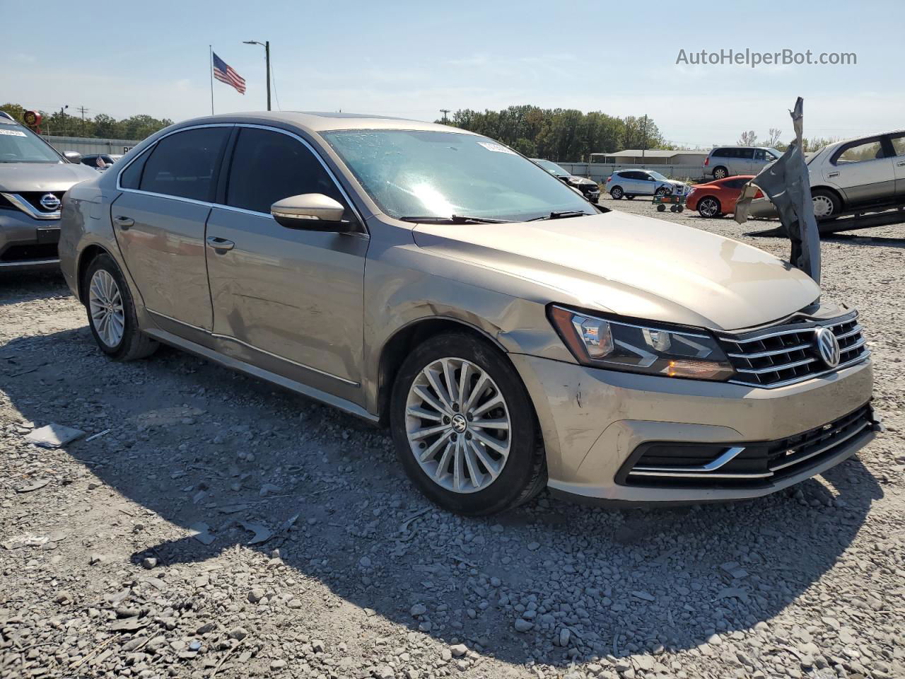 2016 Volkswagen Passat Se Золотой vin: 1VWBT7A30GC026654