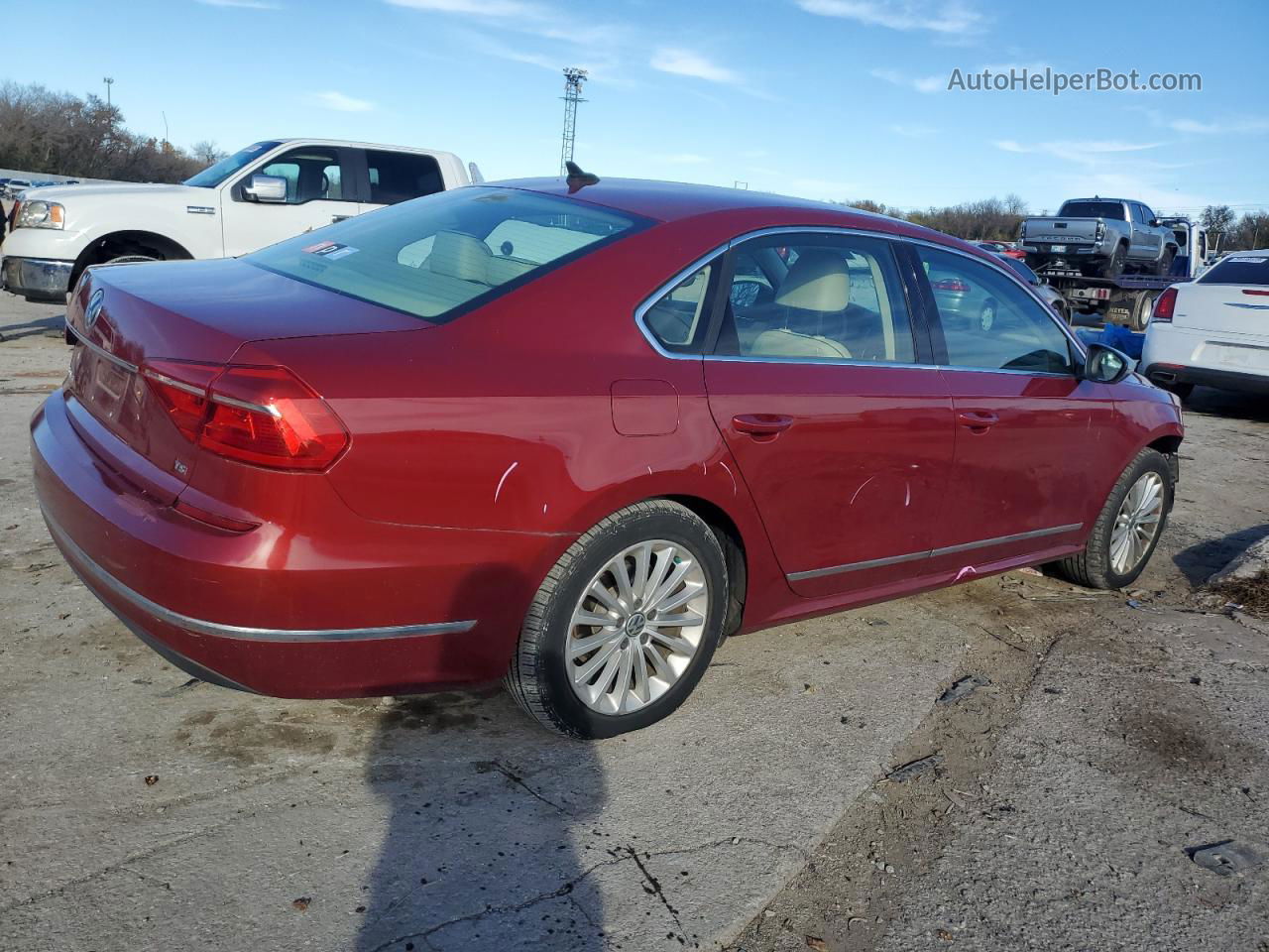 2016 Volkswagen Passat Se Red vin: 1VWBT7A30GC039355