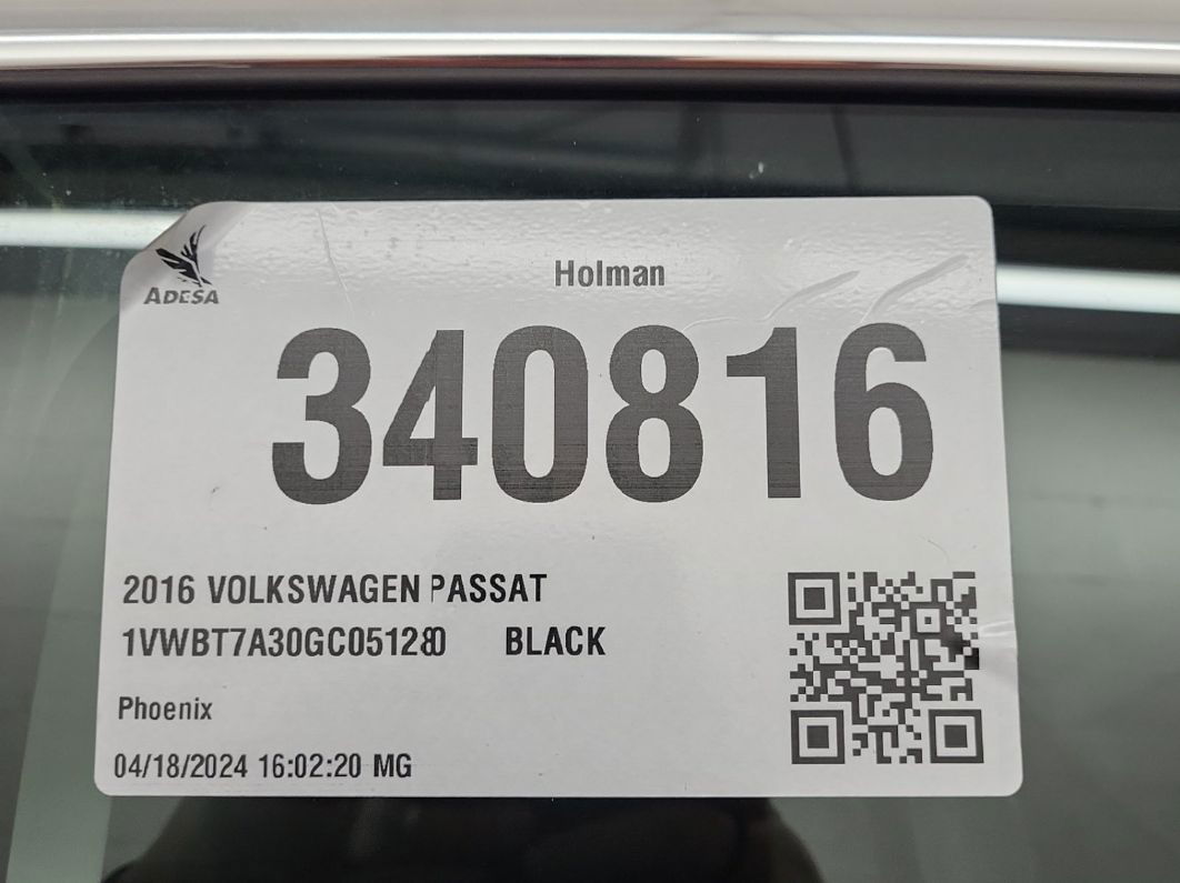 2016 Volkswagen Passat Se vin: 1VWBT7A30GC051280