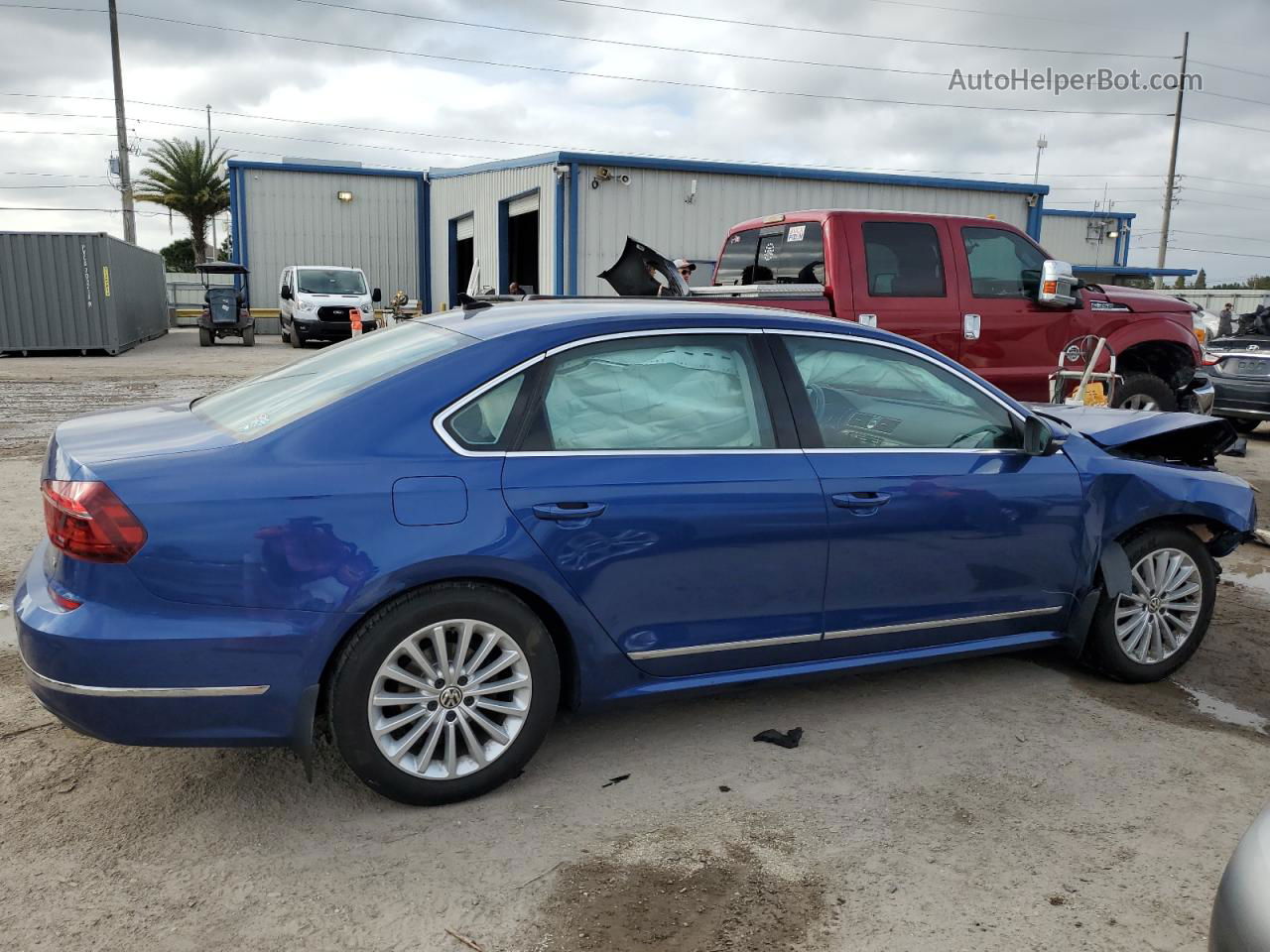 2017 Volkswagen Passat Se Blue vin: 1VWBT7A30HC005904