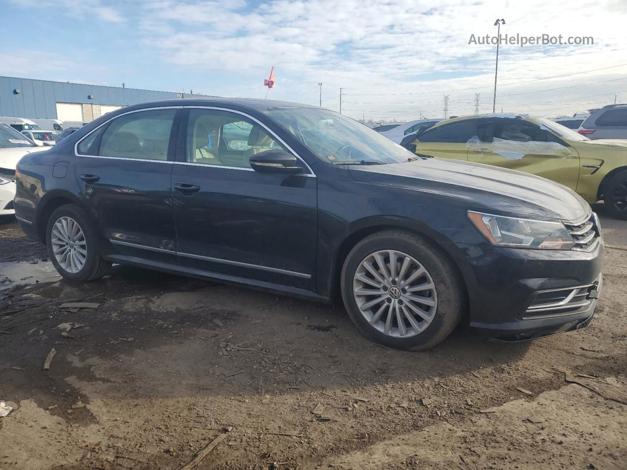 2017 Volkswagen Passat Se Черный vin: 1VWBT7A30HC047912