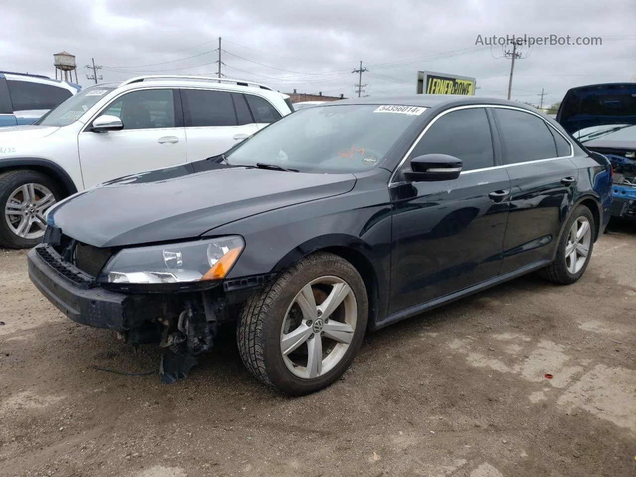 2014 Volkswagen Passat Se Black vin: 1VWBT7A31EC032640