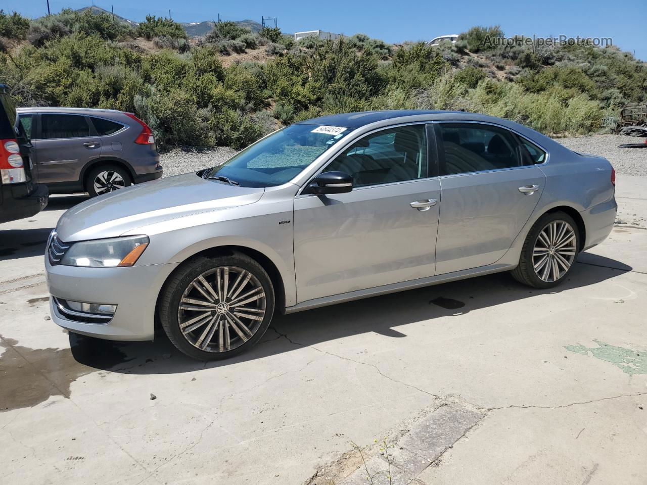 2014 Volkswagen Passat Se Silver vin: 1VWBT7A31EC098377