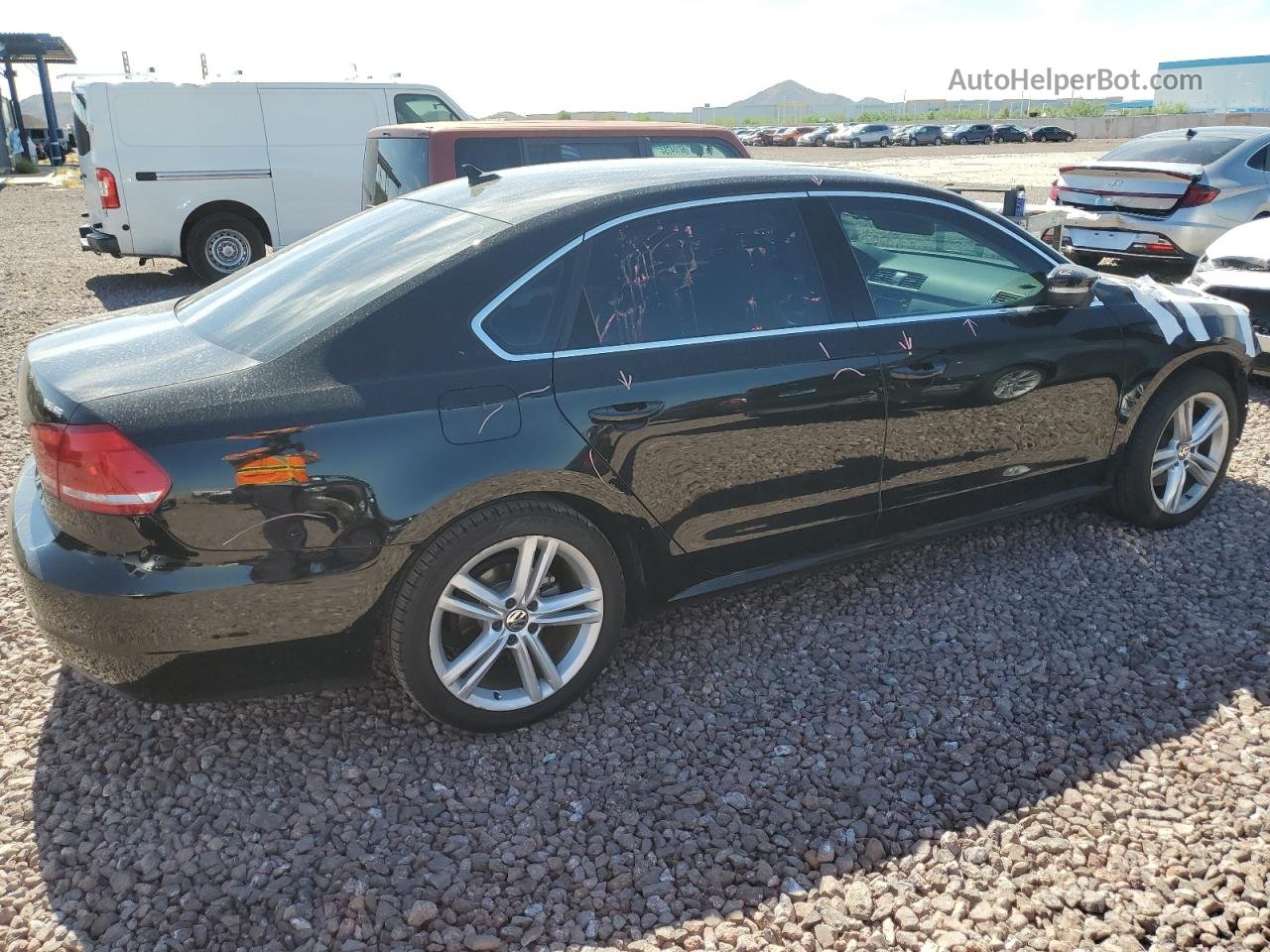 2014 Volkswagen Passat Se Черный vin: 1VWBT7A31EC098959