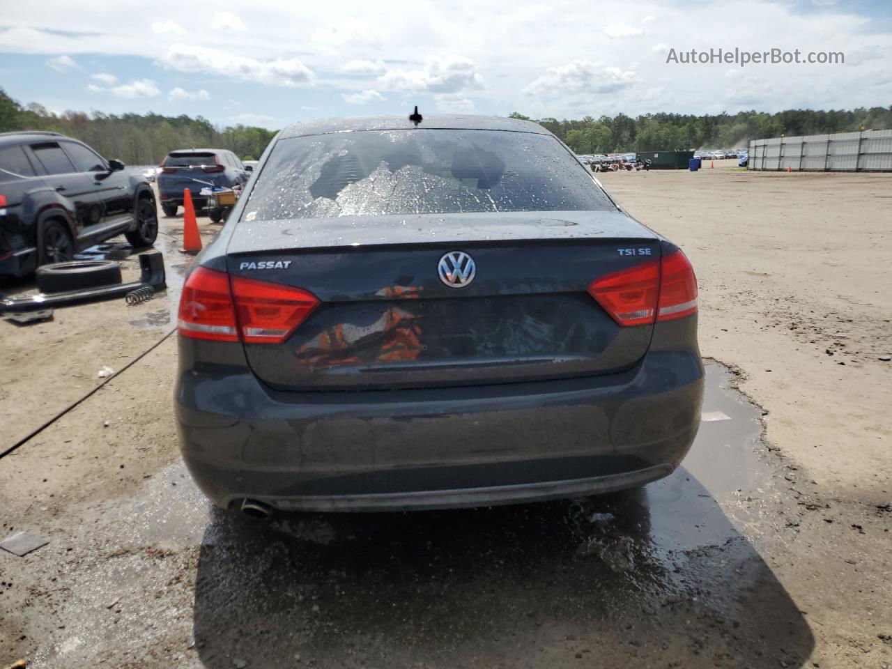 2014 Volkswagen Passat Se Серый vin: 1VWBT7A31EC100709