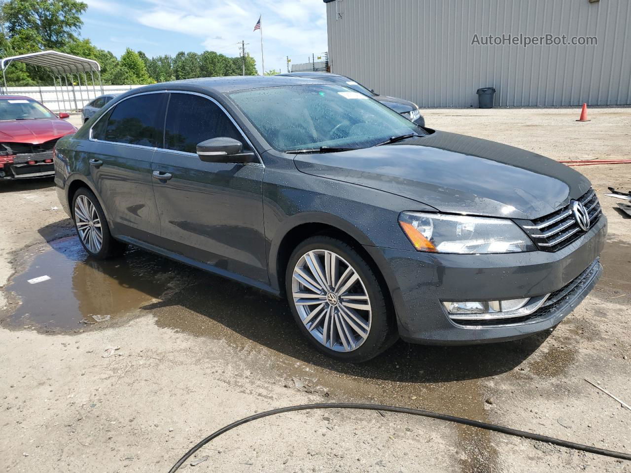 2014 Volkswagen Passat Se Gray vin: 1VWBT7A31EC100709