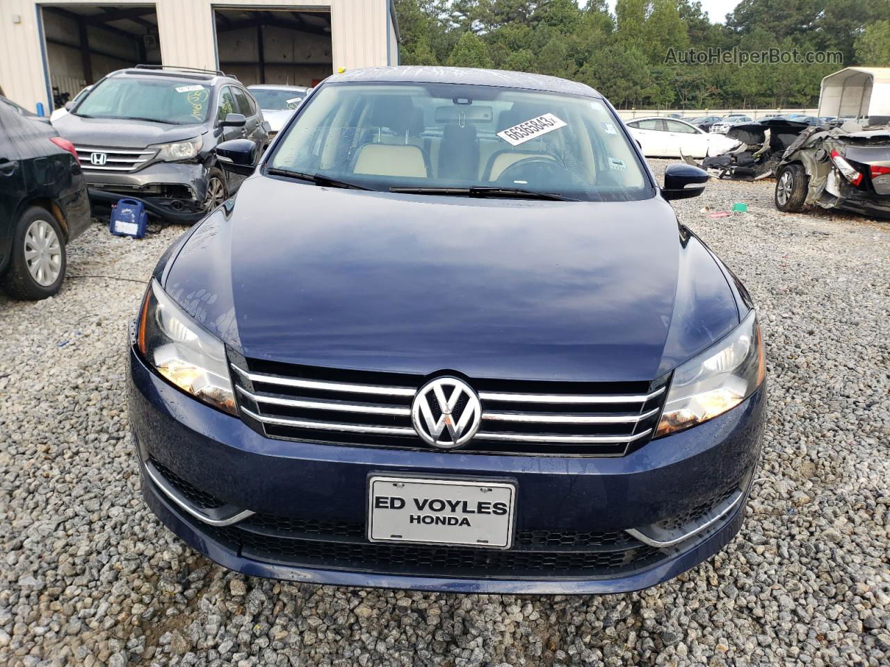 2014 Volkswagen Passat Se Blue vin: 1VWBT7A31EC107238