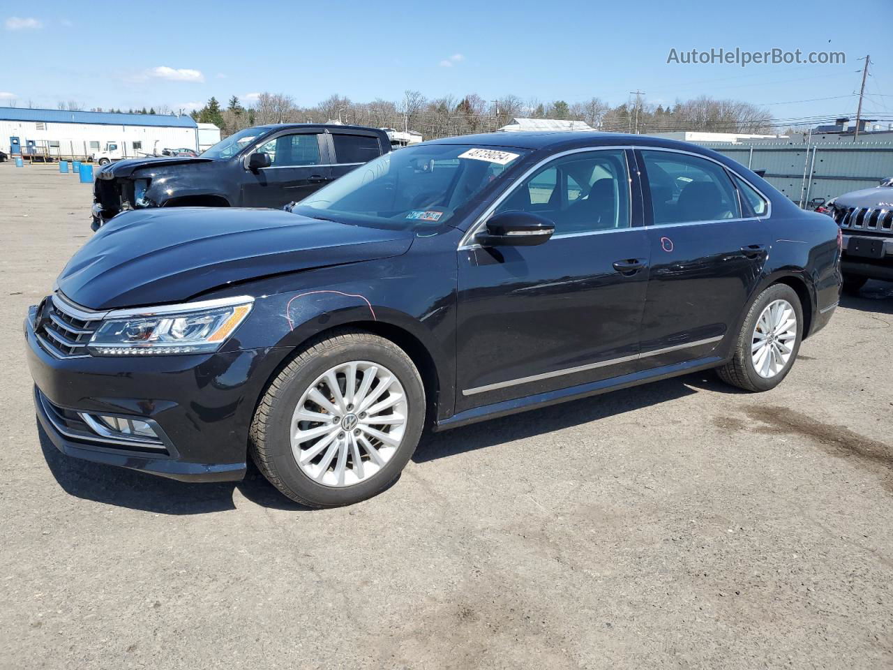 2017 Volkswagen Passat Se Черный vin: 1VWBT7A31HC022288